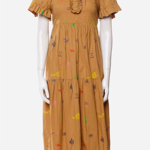 Clare V Tent Dress with Colorful Print - Picture 7 of 8